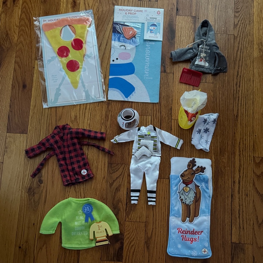Assorted Elf on the Shelf Clothes and Accessories Set